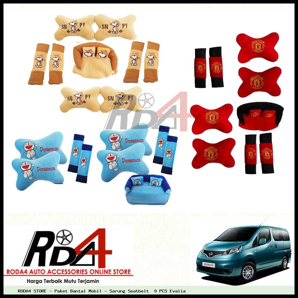 Paket Bantal Mobil - Sarung Seatbelt  9 PCS Evalia