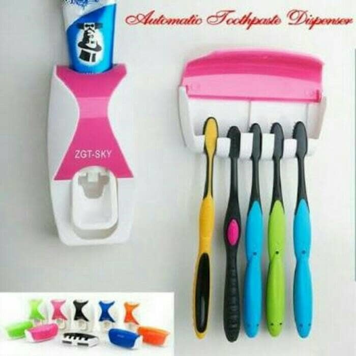 DISPENSER ODOL TOUCH ME TEMPAT GANTUNGAN SIKAT PASTA GIGI KAMAR MANDI-RTG 013-RANDOM NEW