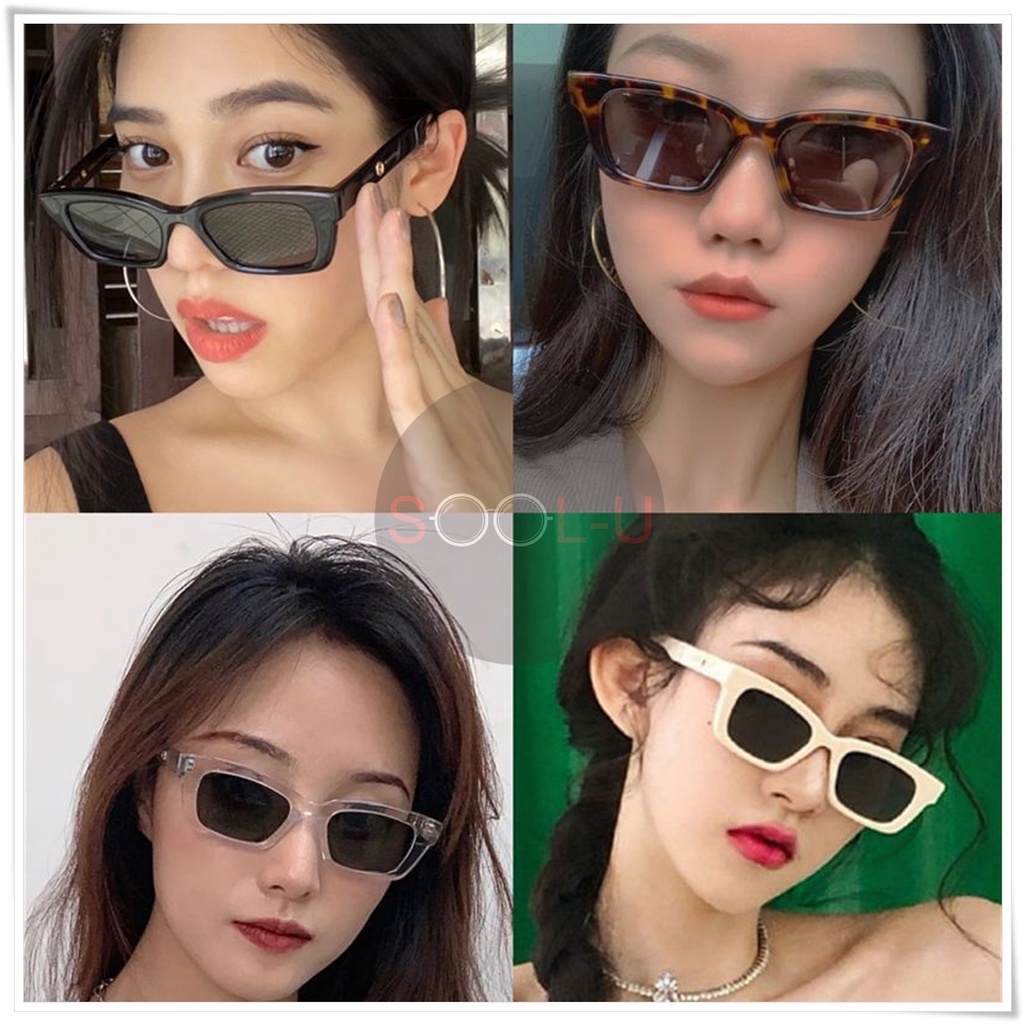 WAJIB PUNYA Kacamata Fashion Hitam Pria Wanita Model Korea Import Bentuk Kotak Persegi Panjang UV