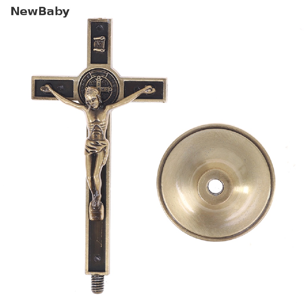 Newbaby 1Pc Kalung Rosario Desain Salib Yesus Gaya Katolik Untuk Dekorasi Gereja