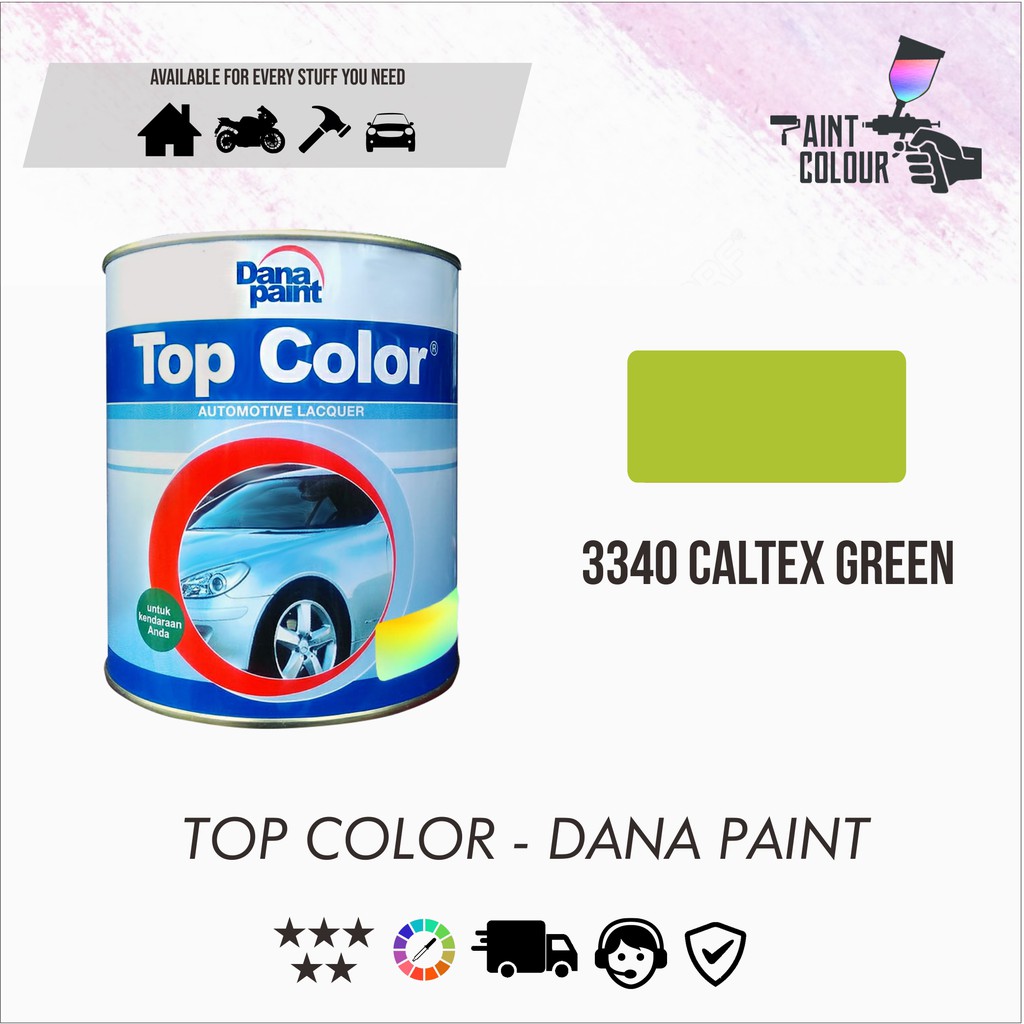 TOP COLOR 3340 Caltex Green - Cat Mobil Kayu Besi Duco