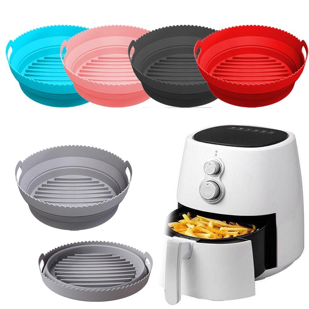 Preva Panci Silikon Bulat Lipat Lembut Reusable Pizza Plate AirFryer Aksesoris Baking Basket