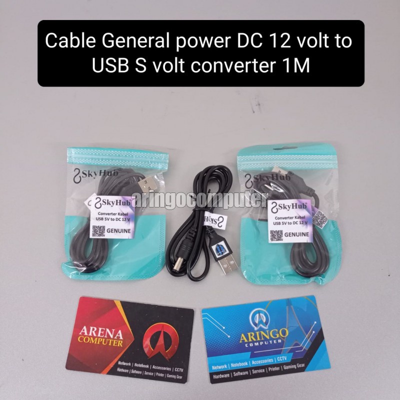 Cable General power DC 12 volt to USB S volt converter 1M