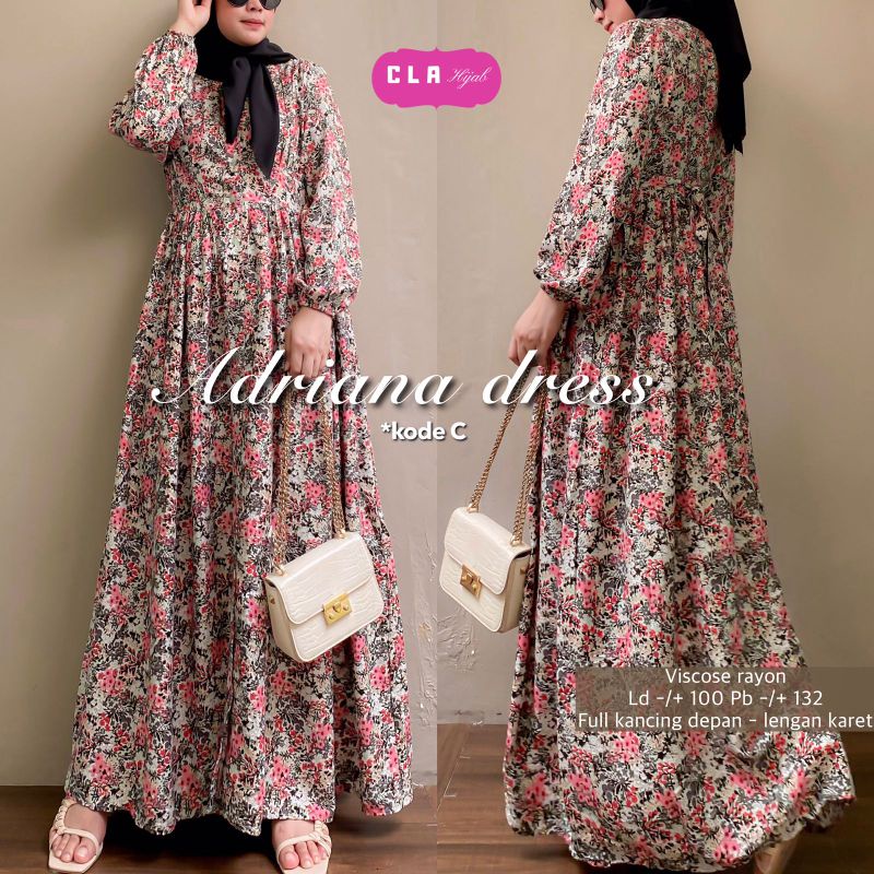 ADRIANA MAXY DRESS GAMIS WANITA BY CLA HIJAB