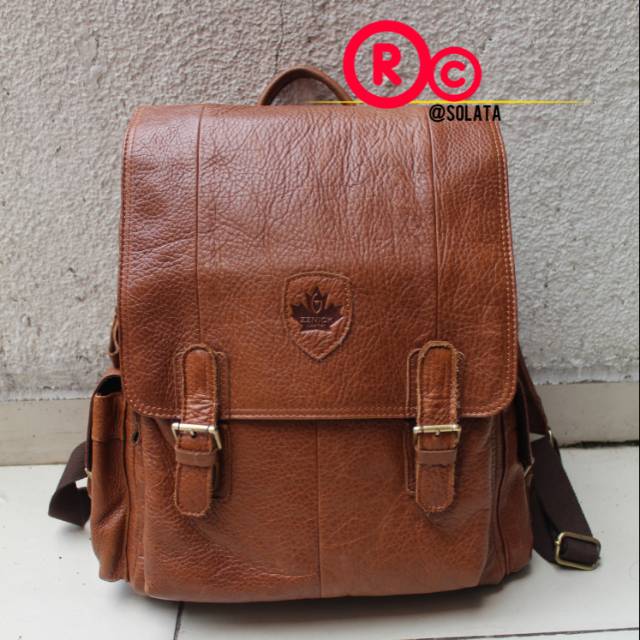 Tas Kulit asli pria Backpack Kulit asli Pria wanita Leather Genuine  backpack