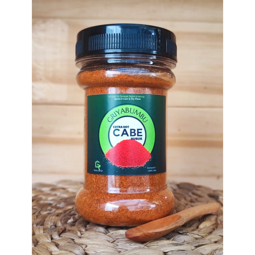 

Griya Bumbu Rasa Rempah Cabe Cabai Merah Pedas Hot Red Chili Bubuk Powder Bumbu Dapur 50g