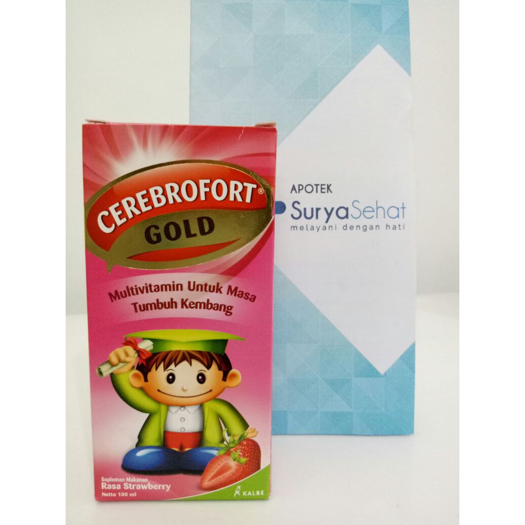 CEREBROFORT GOLD  Multivitamin Masa Tumbuh Kembang Rasa Strawberry 100 ml