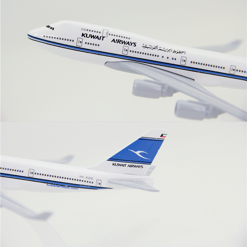Kuwait Airways B747 Boeing 747model Pesawat Die-cast Metal Airplane Model Pesawat 16CM