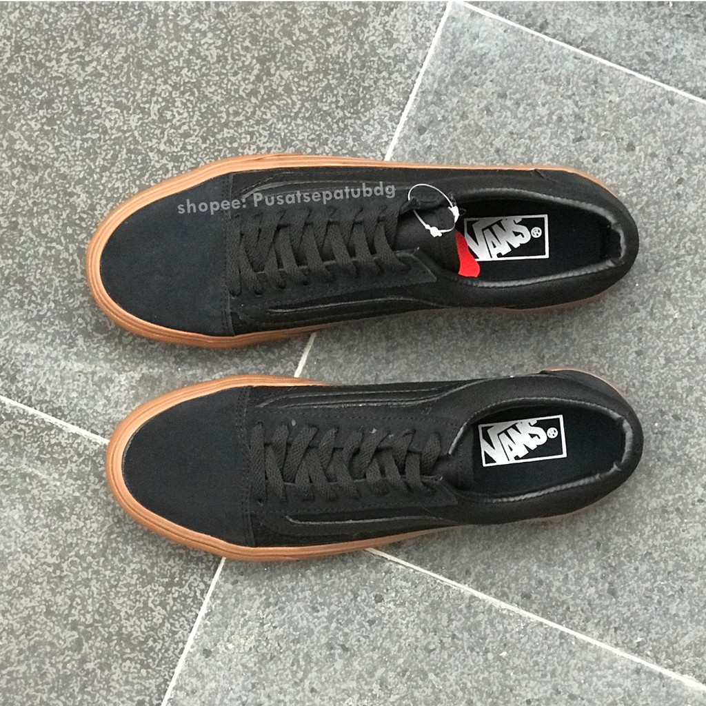 VANS OLSKOOL MONO BLACK GUM WAFFLE DT