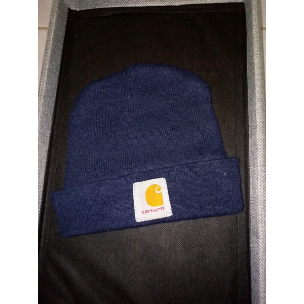 KUPLUK CARHARTT BEANIE HAT CARHARTT NAVY PL SECOND BRAND ORIGINAL 100%