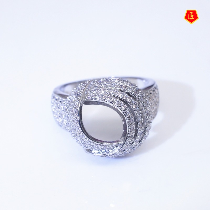 [Ready Stock]Fashion Luxury Creative Winding Full Diamond Ring