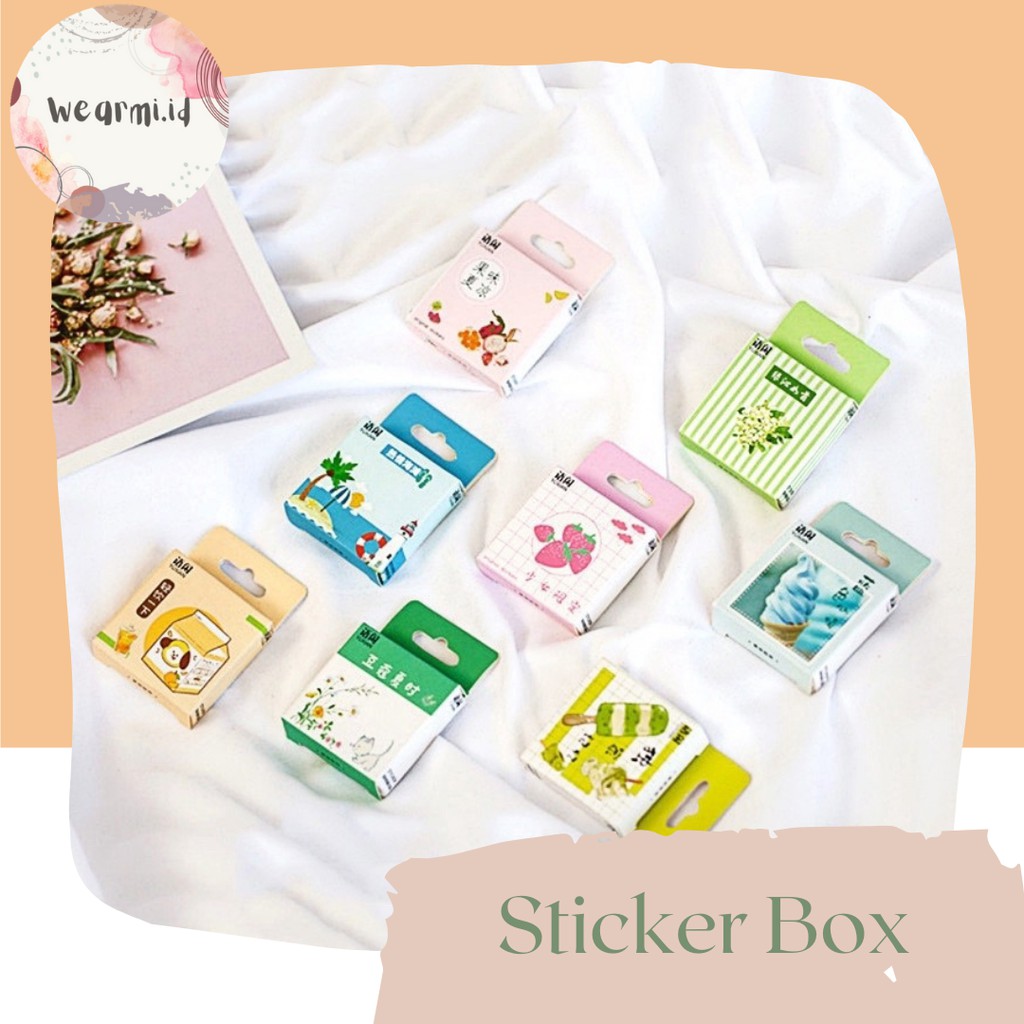 

45 pcs Sticker Box Deco Yuxian Ice Cream Strawberry Chimmy Aethetic Scrapbook Bujo Jurnal DIY