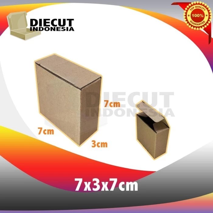 

kardus box kotak karton diecut uk 7x3x7