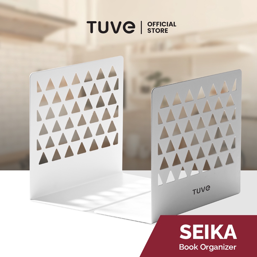 

【TUVE】SEIKA Penahan Buku Rak Buku Pembatas Buku Organizer
