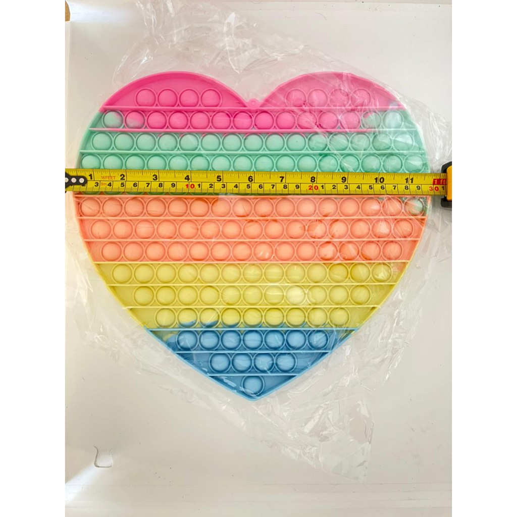 Fidget Toys Push POP IT / POPIT Mainan Anak Penghilang Stress Relieve Pop it Rainbow-Love 30CM