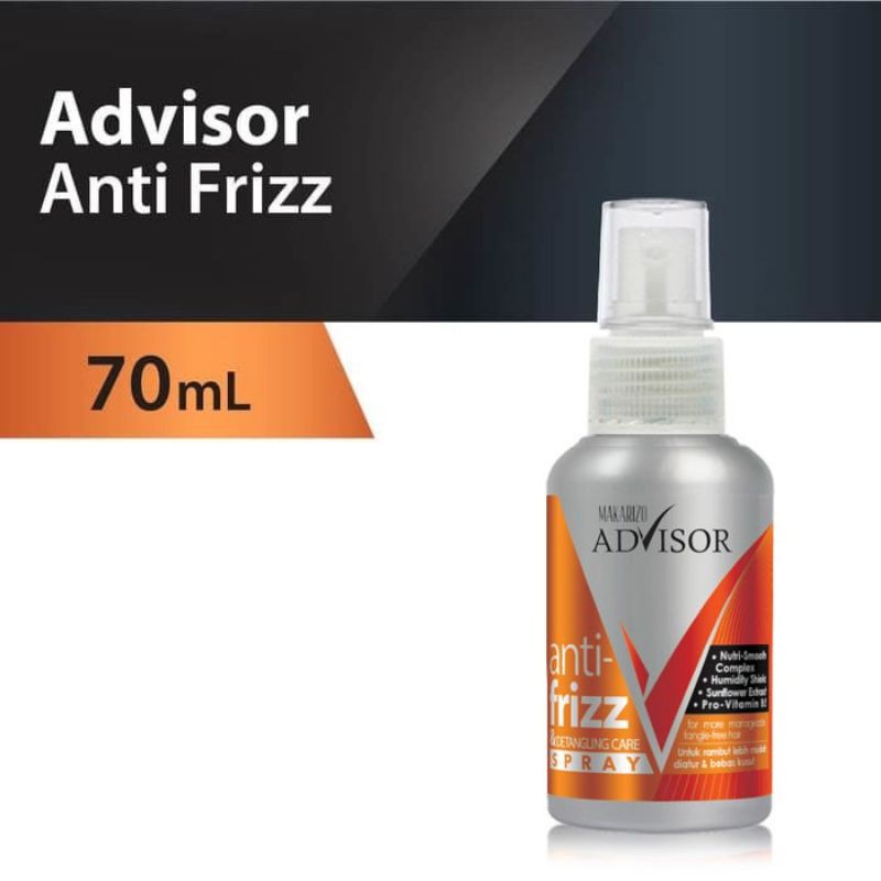 Makarizo Advisor Anti Frizz &amp; Detangling Care Spray 70ml - Anti Kusut