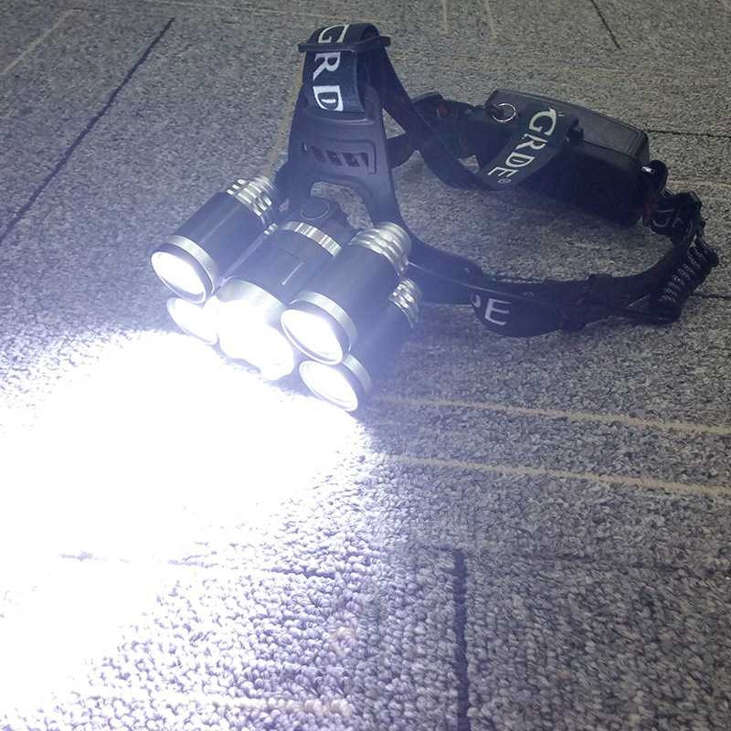 Bayar Ditempat TaffLED Headlamp Cree XM-L 1T6+4XPE 16000 Lumens - LDL5T