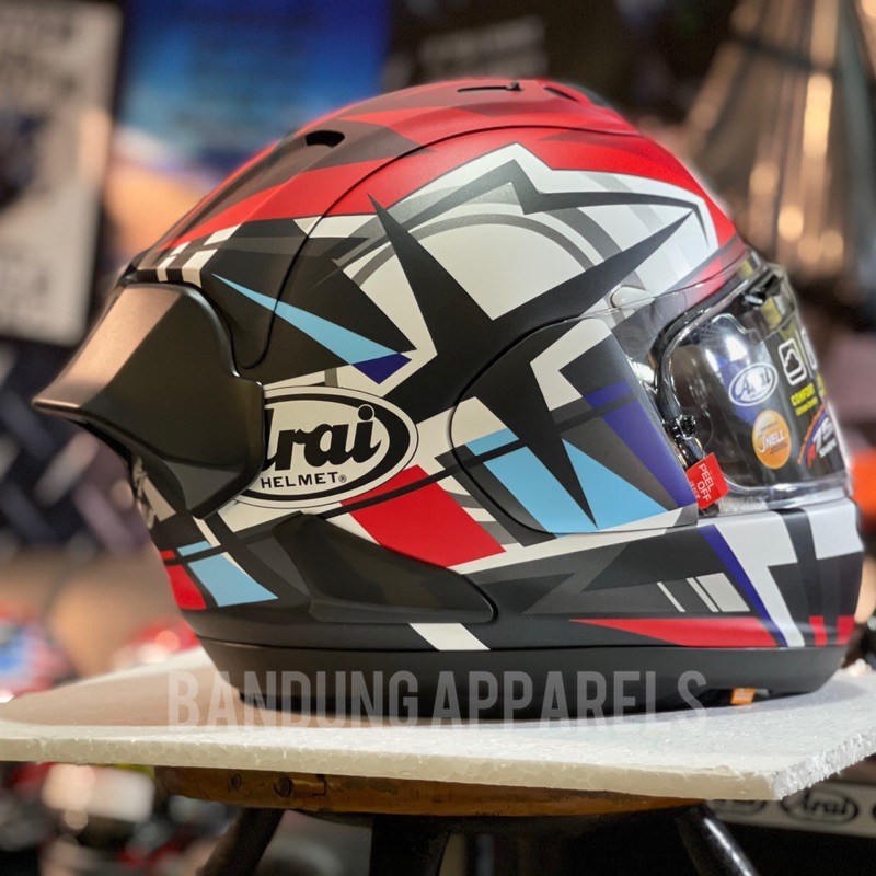 Spoiler Extension Diffuser Racing Arai Helmet Flat Black Doft Original Arai