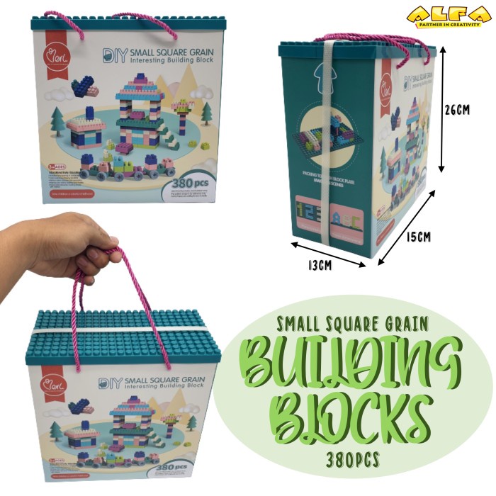 Toko Mainan ALFA Small Square Grain Building Block 380pcs 6064Y