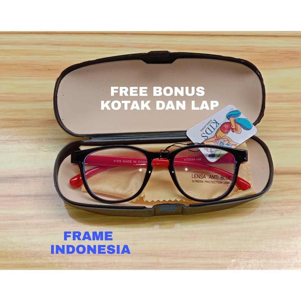 Kacamata anak anti radiasi blue ray melindungi mata dari sinar biru Hp Tv computer laki