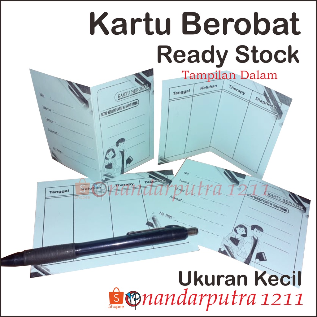 

Kartu Bero bat Pasien Ukuran Kecil Ready Stock