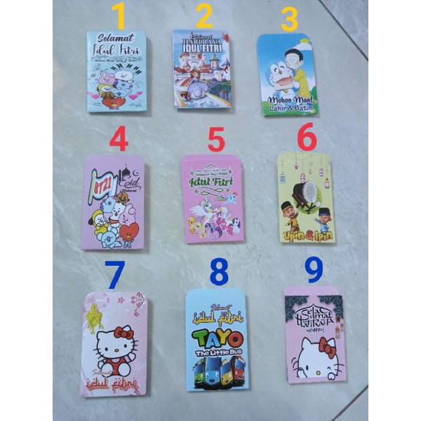 

Amplop lebaran karakter lucu mini isi 25pcs