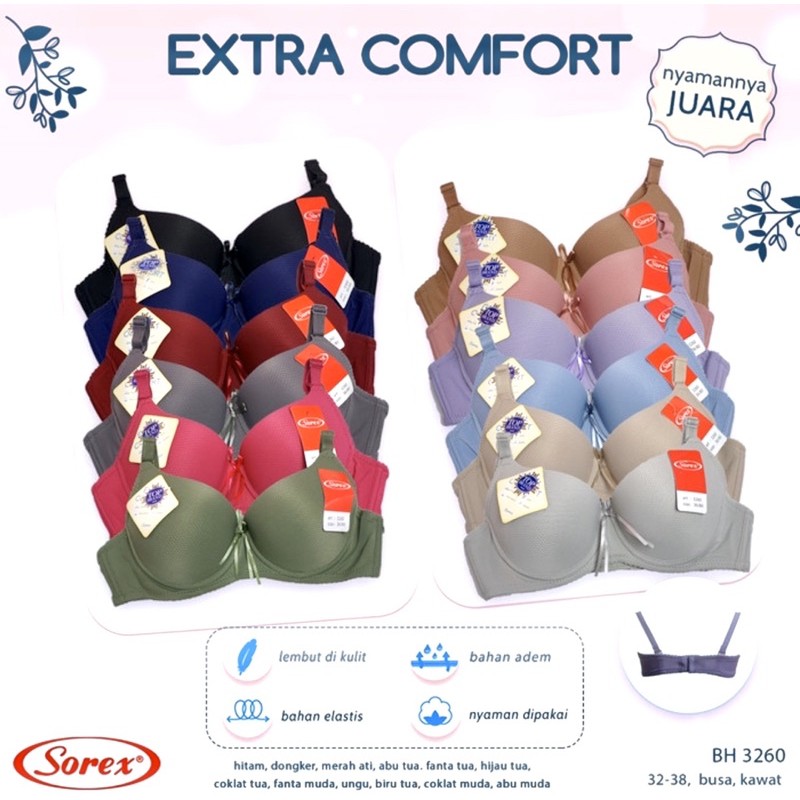 BH | Bra Extra Comfort SOREX 3260 Pakai Kawat &amp; Busa sedang