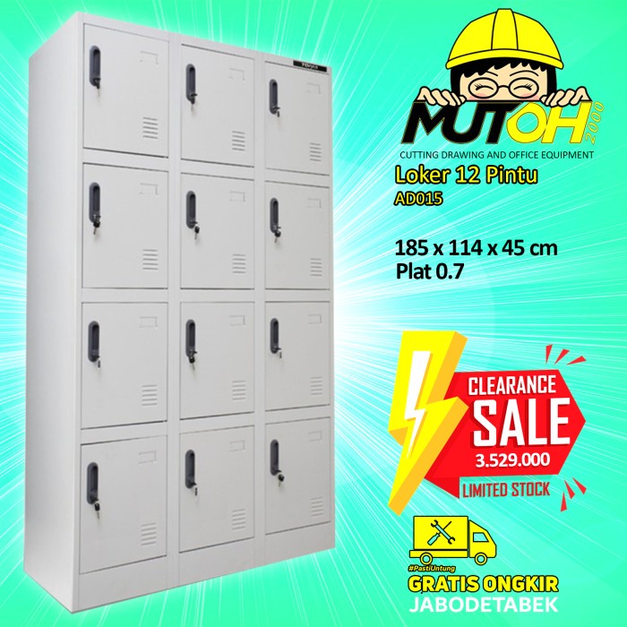 

Filling Loker Locker Besi 12 Pintu Besar Masuk Helm Ad015