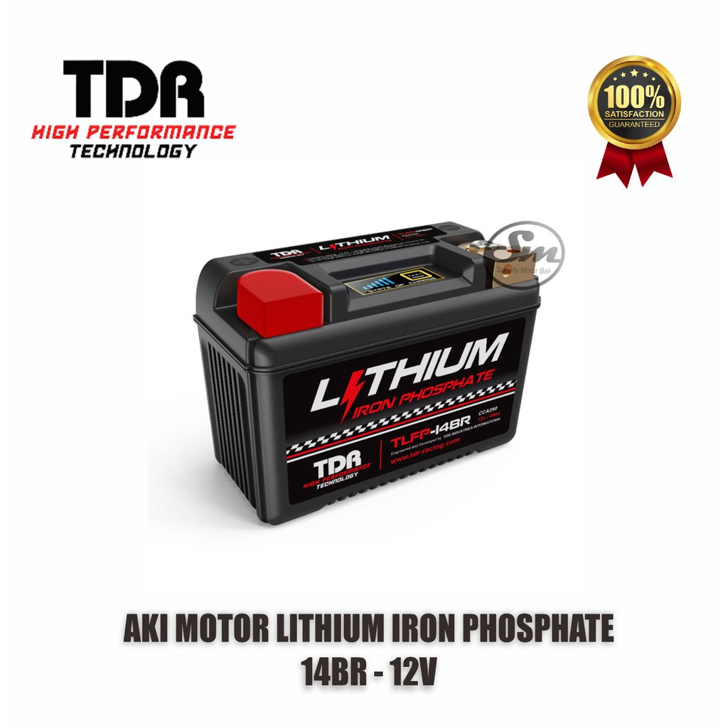 Accu Aki Motor Lithium Iron Phosphate Battery TDR TLFP-14BR & BL 12V