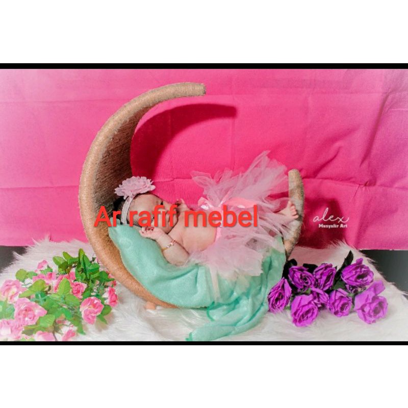 Baby property rattan / foto property bayi / baby property newborn / baby property photography