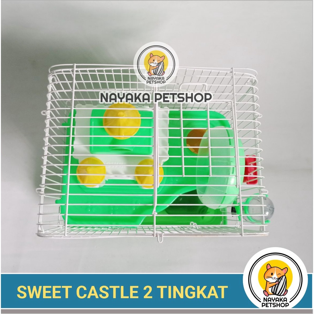 Sweet K 101 Castle Kandang Hamster Besar Murah Tingkat 2 Lantai Kastil