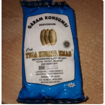 

garam meja/ Garam dapur/Garam masak / Garam tiga kurma mas @250gr 1pc