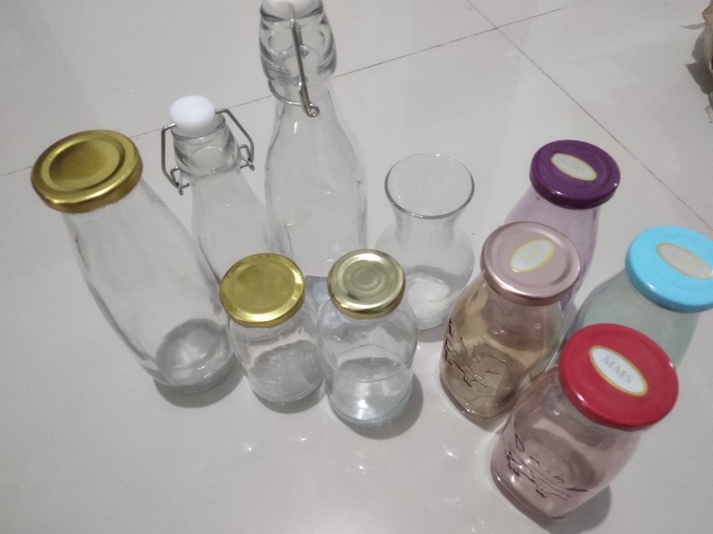 Little Red Hood Glass Jar 200 Ml / Toples Kaca Mini Tutup Stainless