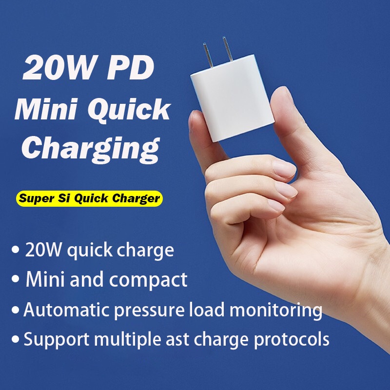 PD 18W 20W Fast Charger Type-C Charging Cable for IPhone EU 18W 20W Cable Adapter with Packing Boxes