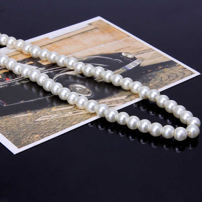 Kalung Mutiara Imitasi Warna Putih Ivory Untuk Wanita