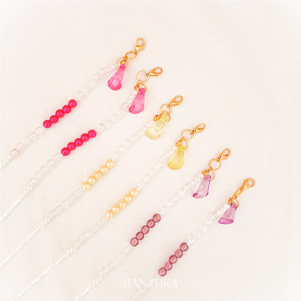 [PRINCESS SERIES] Strap Mask Kalung Masker Mutiara Lucu Unik Elegan Tali Masker by Hanatika