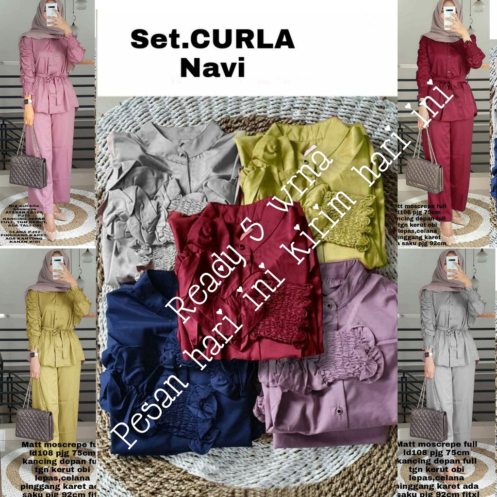 GH - SET CURLA / SETELAN WANITA TERBARU / STELAN WANITA TERBARU CELANA DAN BAJU / STELAN WANITA 2021