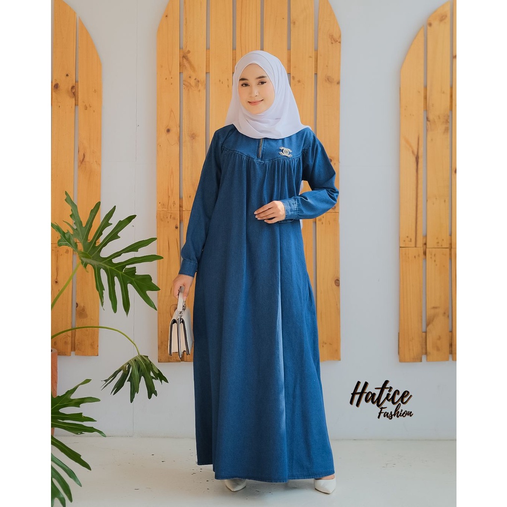 DRESS FIRDA BY HALIS Katun TWILL premium CANDA SUSUN KANCING GAMIS KEKINIAN BUSANA MUSLIM HANGOUT KAJIAN kajep jepang polos premium