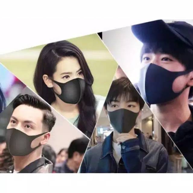 MASKER ARAX PITTA / KOREA MASK  PITA PENUTUP MULUT ANTI POLUSI / DEBU . HITAM/BLACK ABU / GREY