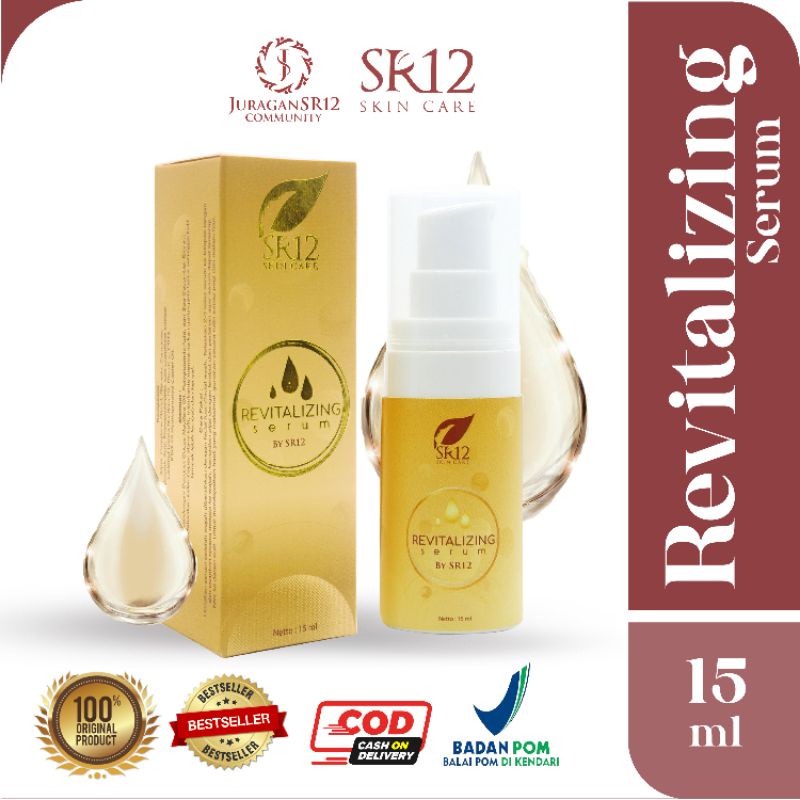 SR12 SERUM REVITALIZING ATASI BOPENG , BEKAS JERAWAT &amp; MATA PANDA / SERUM WAJAH KOLAGEN BPOM