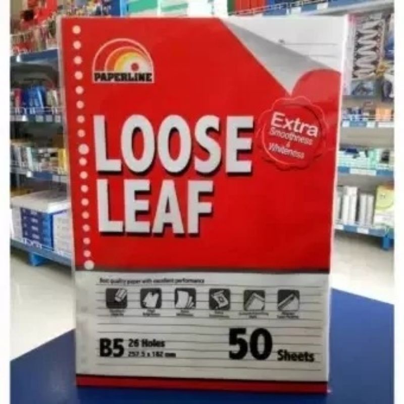 

Loose leaf kertas file binder B5 bergaris - 50 lembar