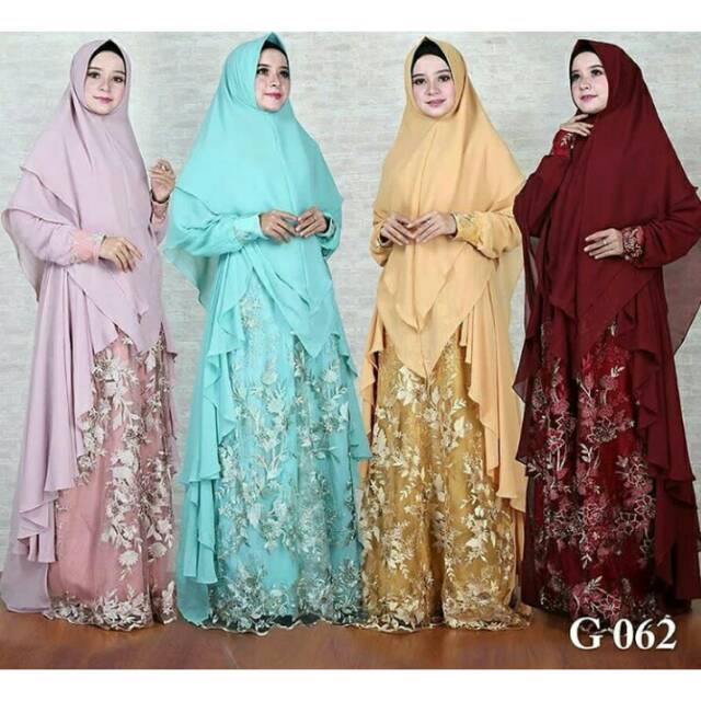 Gamis syar'i elegan / Gamis syar'i glamour / Gamis syar'i murah
