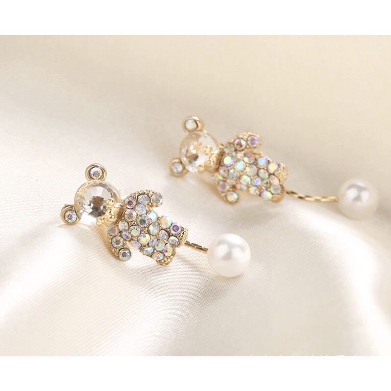 anting  E311  tusuk motif bulat simple ala korea warna silver untuk wanita