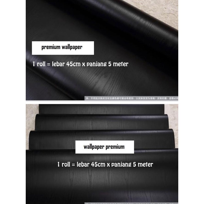 wallpaper stiker dinding kayu BLACK keren wall sticker dekorasi rumah