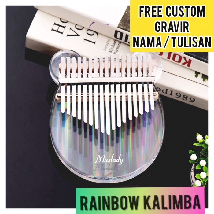 Kalimba Rainbow-Kimi/Muslady Kalimba Pelangi,Kalimba Acrylic