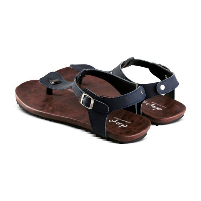 FULL LEATHER SANDAL KULIT PRIA 05 DEP BLACK BROWN NAVY KULIT SAPI ASLI ORIGINAL