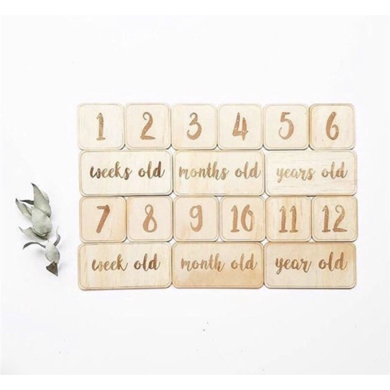 WOODEN PREGNANCY &amp; BABY MILESTONE | PROPERTI FOTO KEHAMILAN BAYI