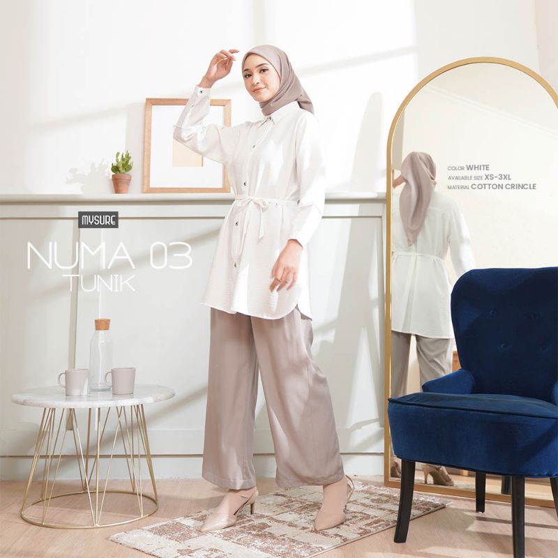 Baju Muslim Perempuan Tunik Numa Atasan Wanita