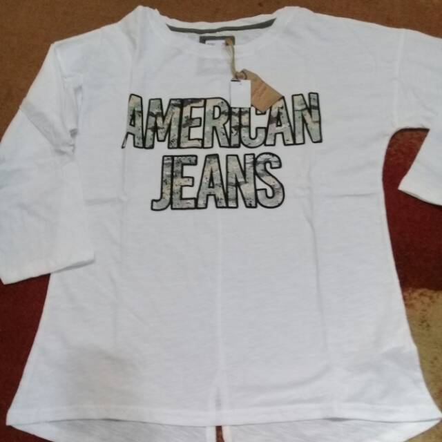 American jeans kaos putih size L