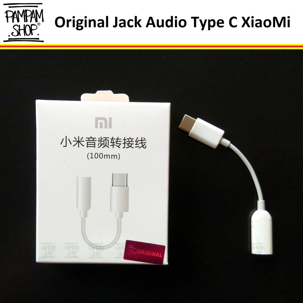 XIAOMI PUTIH Kabel Audio Adapter Type C To Headphone Jack Adaptor Converter Headset Mi6 A2